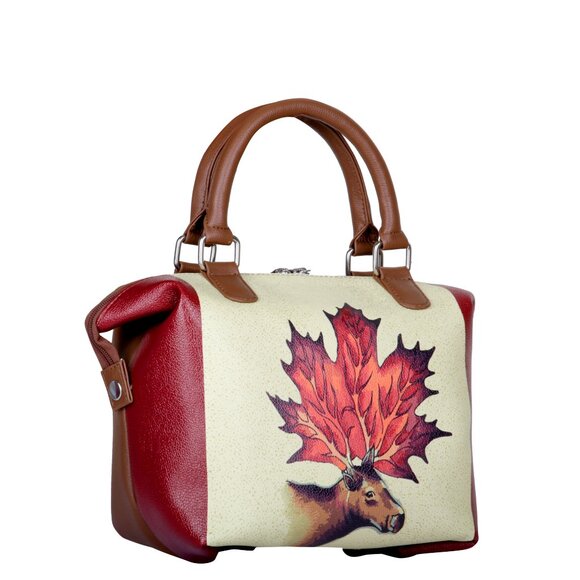 Printed Leather 3-in-1 Convertible Top Handle Crossbody Bag for Women- Daily Use - Picture 16 of 16